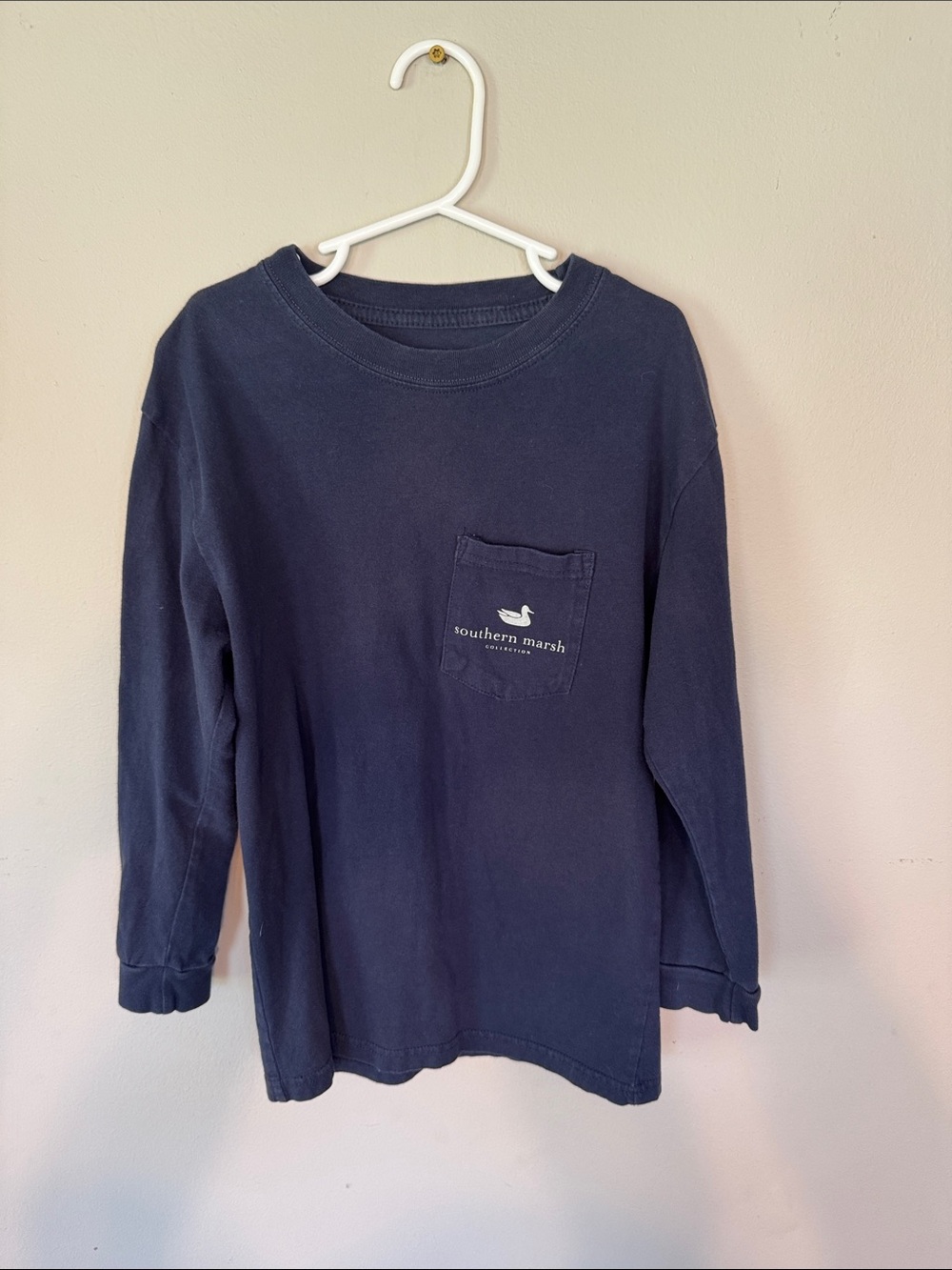 Southern Marsh Navy Long Sleeve Pocket Shirt